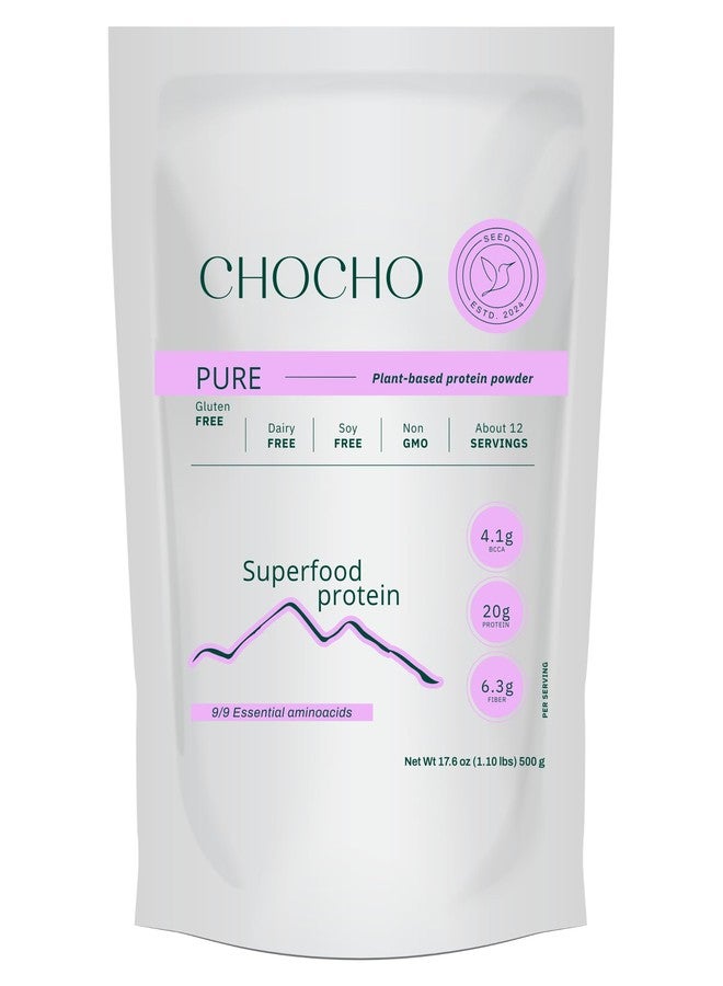 SEED Chocho Pure Plant-Based Protein Powder, Gluten Free, Dairy Free, Soy Free, Non-GMO, 17.6 oz - Image 1